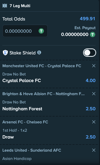 Stake parlay bet